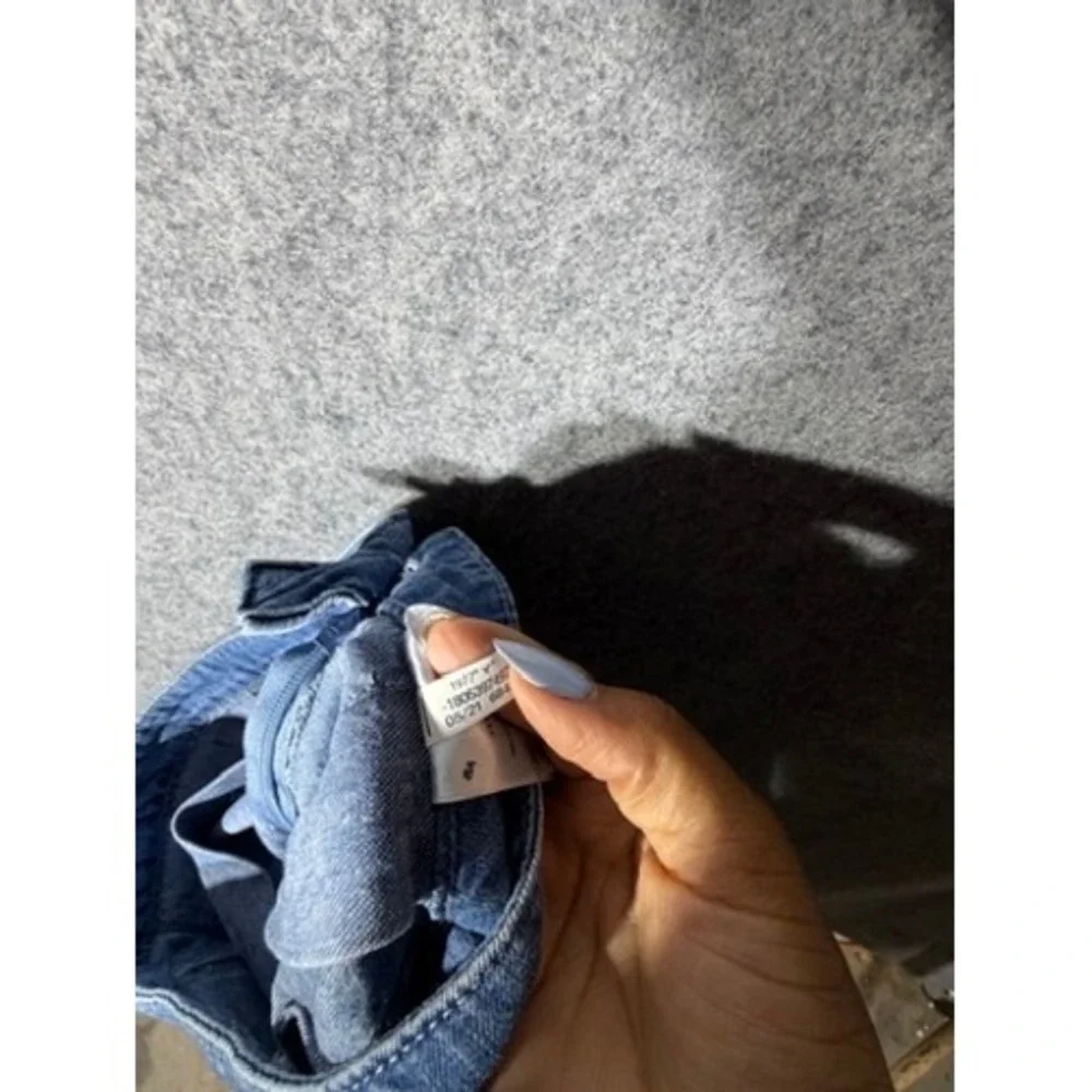 American Eagle Women Blue Pleated Denim Mini Skirt Size 8 Y2K Preppy Schoolgirl